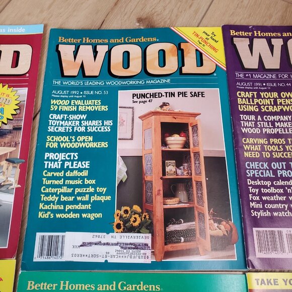 Lot of (6) WOOD MAGAZINE Better Homes and Gardens 1990s-2000s Issues - Picture 9 of 11